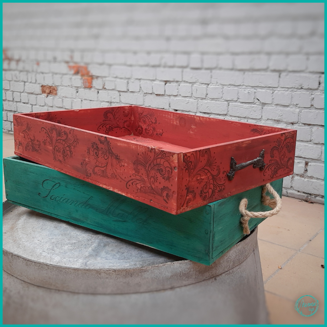 Meubel pimpen: Afwerkingstechnieken deel 1 (wax, sjablonen, transfers) - Foto